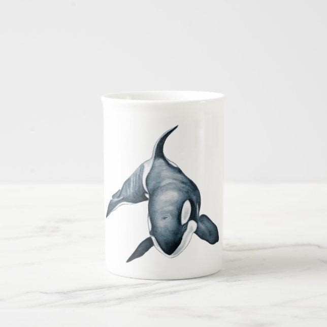 Taza De Porcelana Lone Orca (Frente)