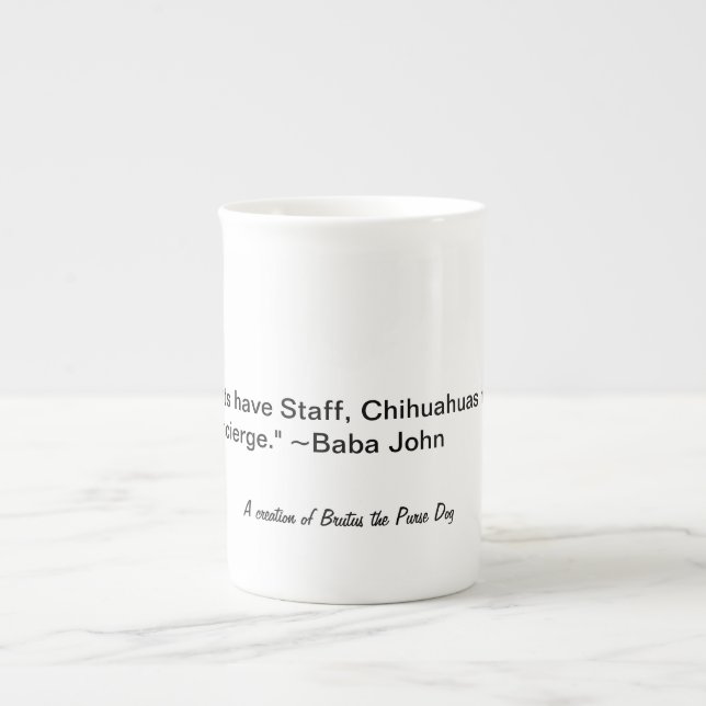 Taza De Porcelana "Los gatos tienen personal, Chihuahuas tienen cons (Frente)