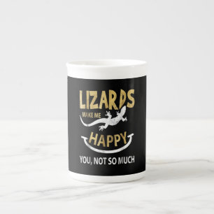 Taza De Porcelana Los lagartos me hacen feliz. Tú no tanto.