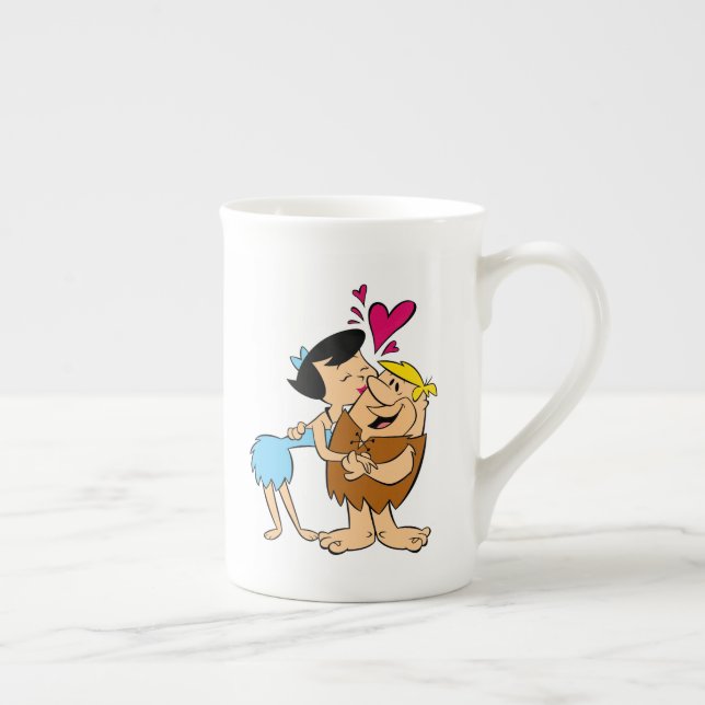 Taza De Porcelana Los Picapiedra | Betty Kissing Barney (Derecha)