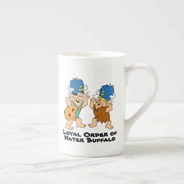 Taza De Porcelana Los Picapiedra | Buffaloes de agua Fred y Barney (Derecha)