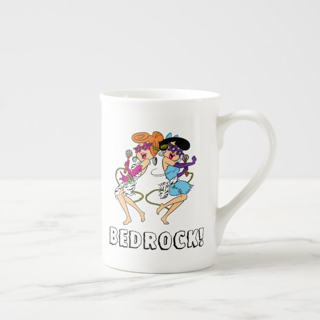 Taza De Porcelana Los Picapiedra | Estrellas Wilma & Betty Rock (Derecha)