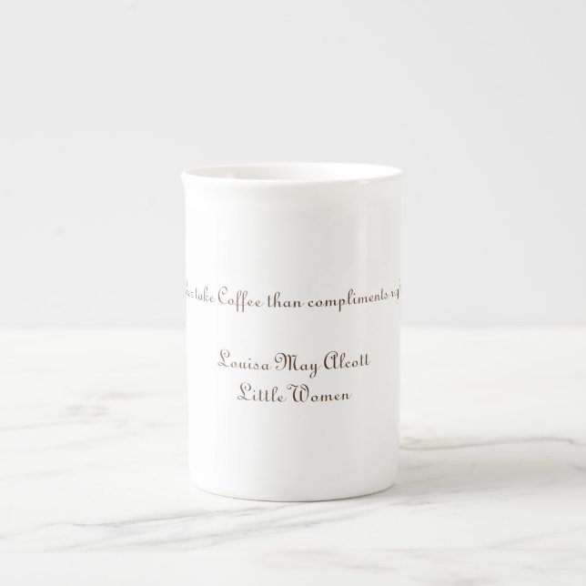 Taza De Porcelana Louisa May Alcott - Pequeñas mujeres (Frente)