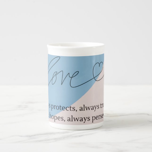 Taza De Porcelana Love Bible Verse (Frente)