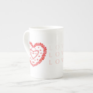 Taza De Porcelana LOVE Bone China Mug