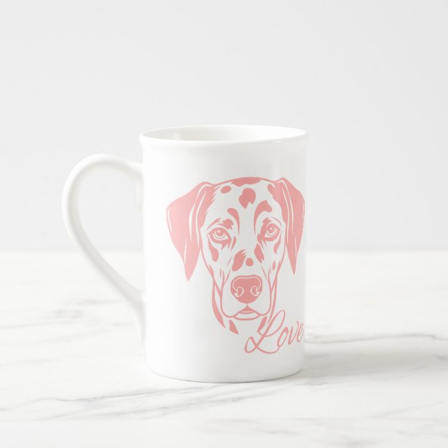 Taza De Porcelana Love Dalmata (Izquierda)