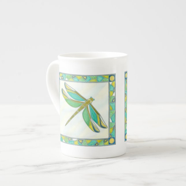 Taza De Porcelana Luminosa libélula pastel de Vanna Lam (Izquierda)
