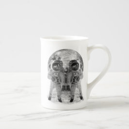 Taza De Porcelana Luna Calavera