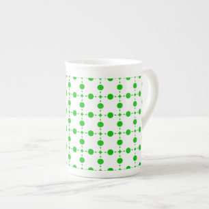 Taza De Porcelana Lunares Verdes, Patrón de Lunares, Lunares, Con Lu