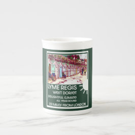 Taza De Porcelana Lyme Regis Dorset England Vintage British Holiday