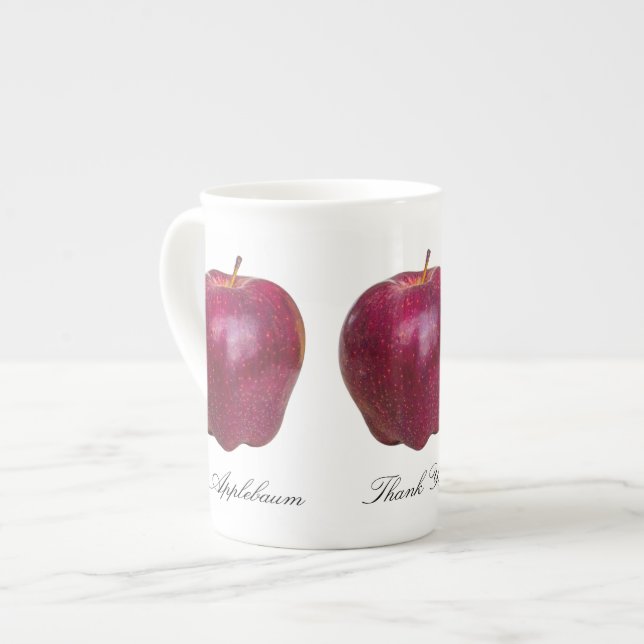Taza De Porcelana Maestra moderna de manzanas rojas gracias (Izquierda)