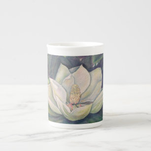 Taza De Porcelana Magnolia de acero