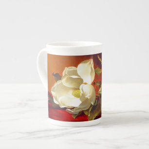 Taza De Porcelana Magnolia en Terciopelo Rojo Martin Johnson Heade