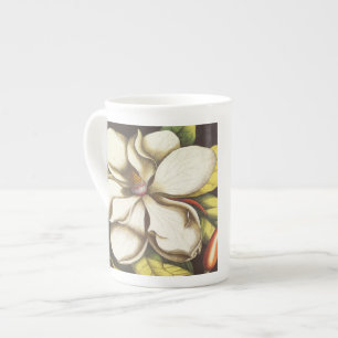 Taza De Porcelana magnolia vintage moderna