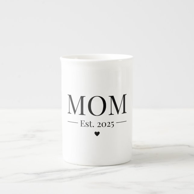 Taza De Porcelana Mamá Establecida 2025 (Frente)