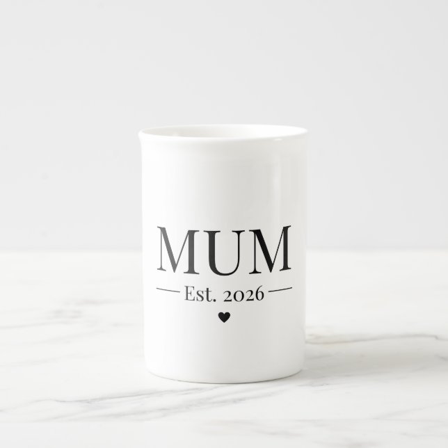 Taza De Porcelana Mamá Establecida 2026 (Frente)