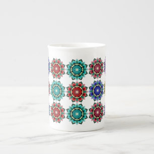 Taza De Porcelana Mandala en varios colores