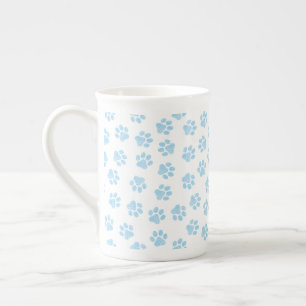 Taza De Porcelana Manos de perro, garras de perro, garras azules de