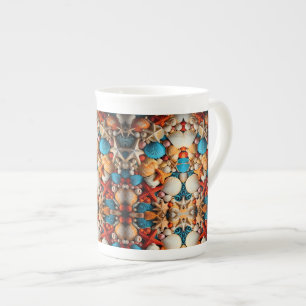 Taza De Porcelana Manta con mosaico de conchas de Sherpa
