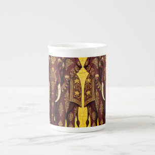 Taza De Porcelana Manta de felpa marrón real de Kandyan - Sri Lanka