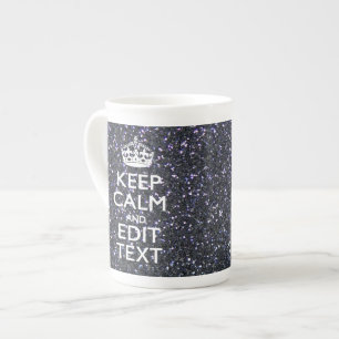Taza De Porcelana Mantente tranquilo y ten tu texto a medianoche