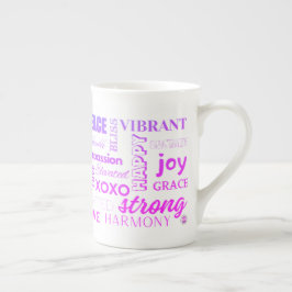 Taza De Porcelana Mantra matutino SOY Inspiradoras Palabras de Alta 