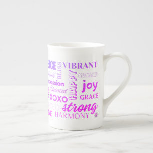 Taza De Porcelana Mantra matutino SOY Inspiradoras Palabras de Alta 