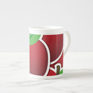 Taza De Porcelana Manzanas rojas funestas