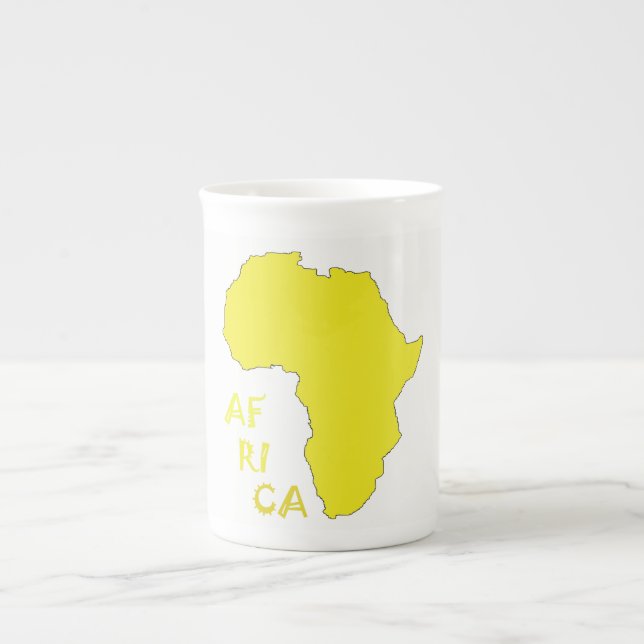 Taza De Porcelana Mapa de Africa Mug (Frente)