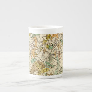 Taza De Porcelana Mapa de Estrellas del Cielo Austral y Mapa de Cons