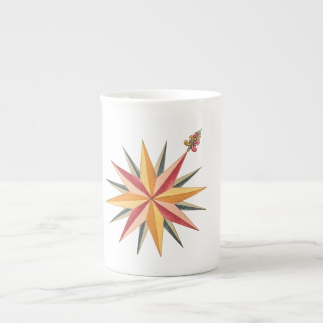 Taza De Porcelana mapas de Noruega - trondheim 1761 (Frente)