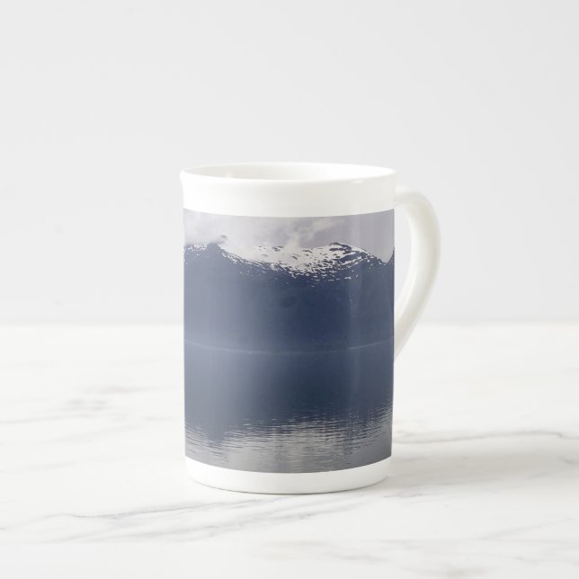 Taza De Porcelana Mar de Alaska en tonos azules (Derecha)