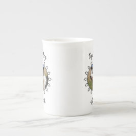 Taza De Porcelana Marco de círculo de fotos de perro y tu texto
