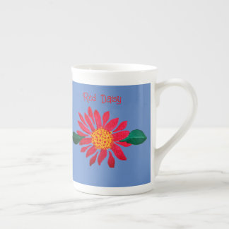 Taza De Porcelana Margarita Roja