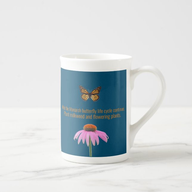 Taza De Porcelana Mariposa monarca (Derecha)