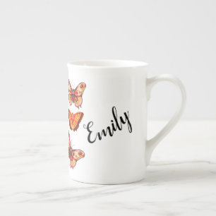 Taza De Porcelana Mariposa personalizada personalizado