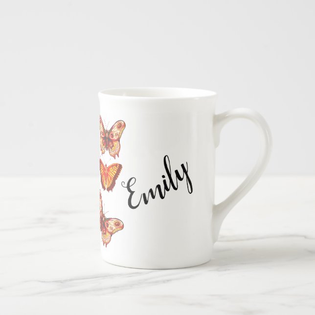 Taza De Porcelana Mariposa personalizada personalizado (Derecha)