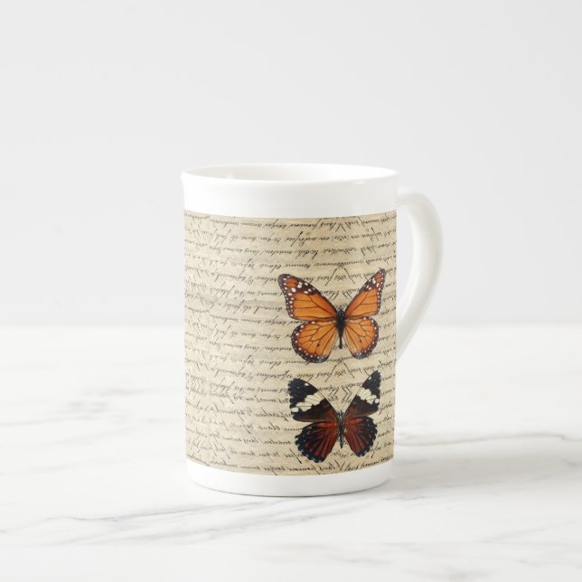 Taza De Porcelana mariposas (Derecha)