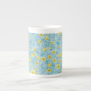 Taza De Porcelana Mariposas, amarillas, azules y blancas