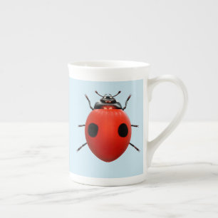 Taza De Porcelana Mariquita Afortunada
