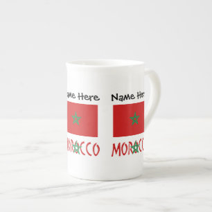 Taza De Porcelana Marruecos Bandera de Marruecos Personalizada
