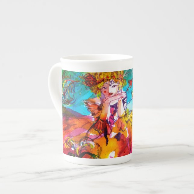 Taza De Porcelana Máscara de carnaval de MIRANDOLINA / Veneciana (Izquierda)
