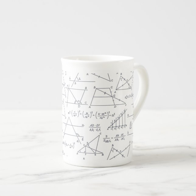 Taza De Porcelana Math Hand Written Calculations Illustrations (Derecha)