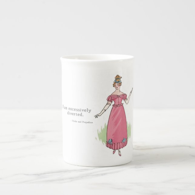Taza De Porcelana Me divierten excesivamente - orgullo y perjuicio (Frente)