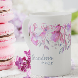 Taza De Porcelana Mejor Gran Abuela de la Historia - Flores acuática