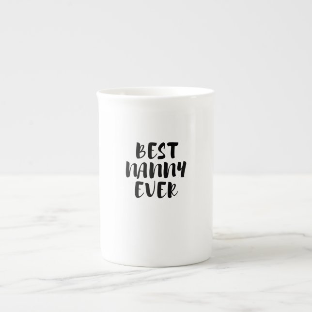 Taza De Porcelana Mejor niñera (Frente)