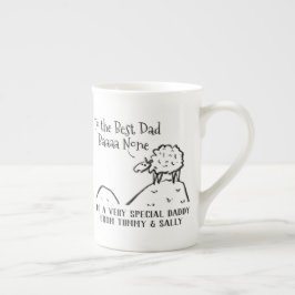 Taza De Porcelana Mejor oveja divertida de papá diciendo un bollo