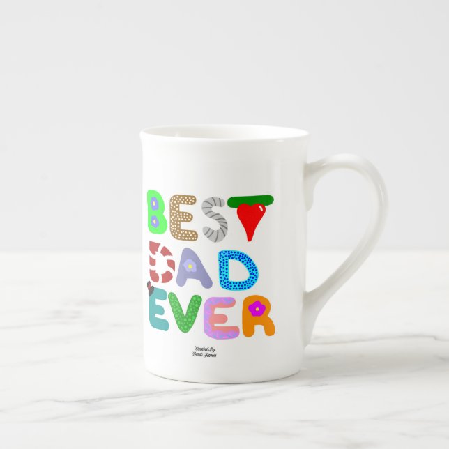 Taza De Porcelana Mejor Papá Nunca Hueso China Mug (Derecha)