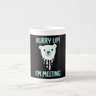 Taza De Porcelana Melancolía Hielo Cambio climático Conciencia sobre