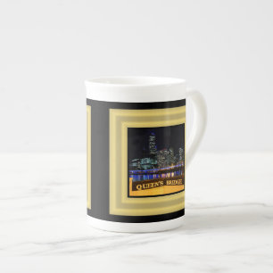 Taza De Porcelana Melbourne Australia CBD enciende el puente de la R